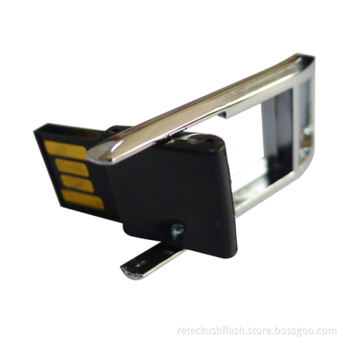 Gold Silver Mini Metal Swivel USB Flash Drive